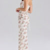 Rose Print Mesh Maxi