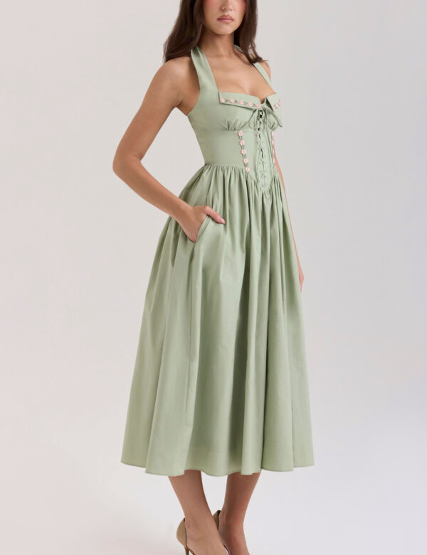 Halter Neck Sage Midi