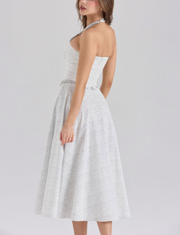 Halter Neck Dot Midi