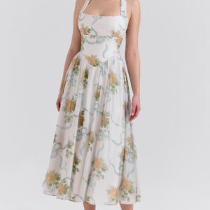 Vintage Blue Corset Maxi