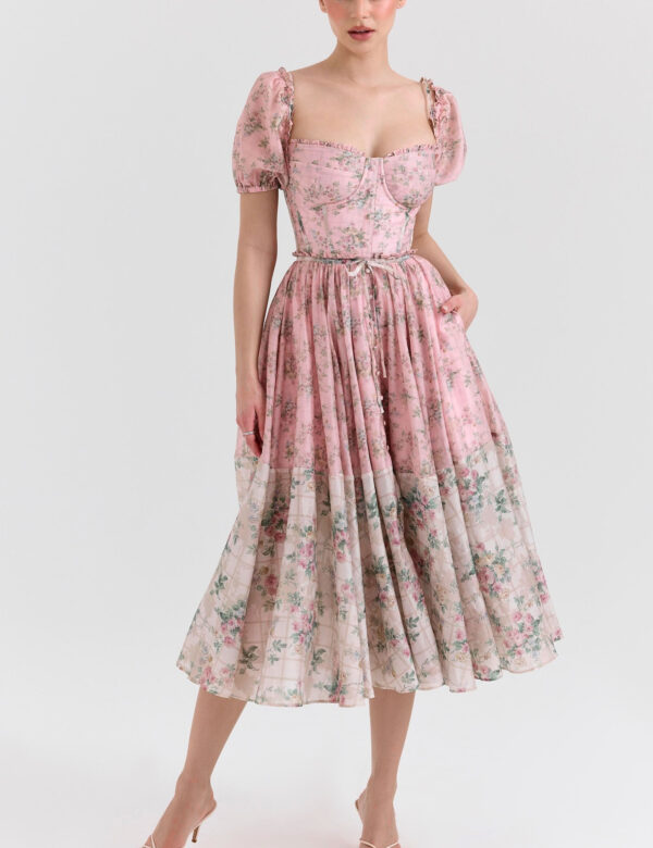 Pink Floral Midi
