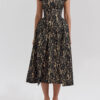 Fitted Backless Print Dress