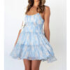 Printed Mini Slip Dress
