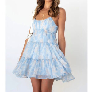 Printed Mini Slip Dress