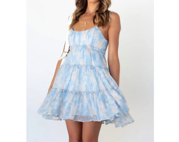 Printed Mini Slip Dress