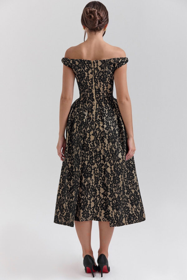 Fitted Backless Print Dress